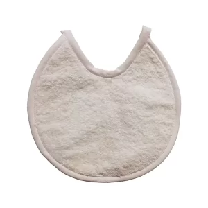 Babete Socunha de bebé redondo branco com vivo