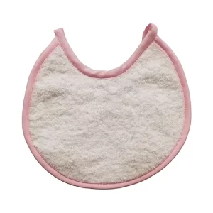 Babete Socunha de bebé redondo branco com vivo